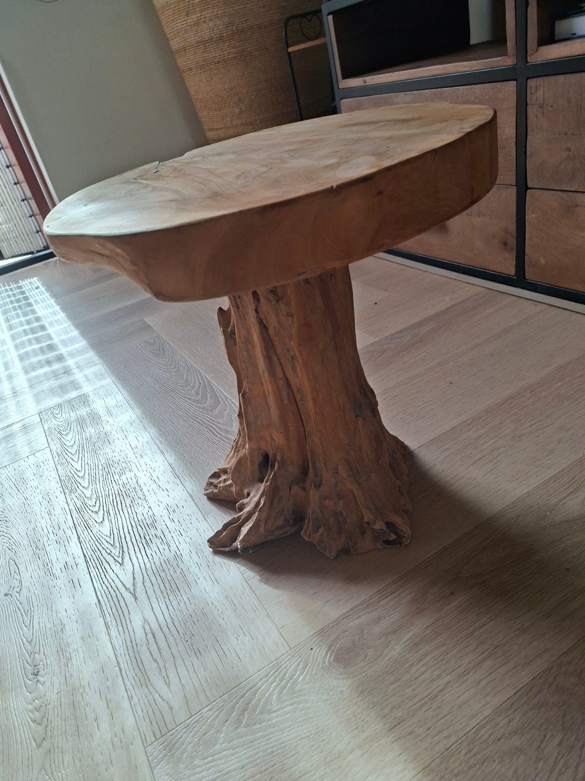 Robuuste boomstam tafeltjes - set van 2, Minder dan 45 cm, Minder dan 55 cm, Gebruikt, Rustiek, Landelijk, Organisch