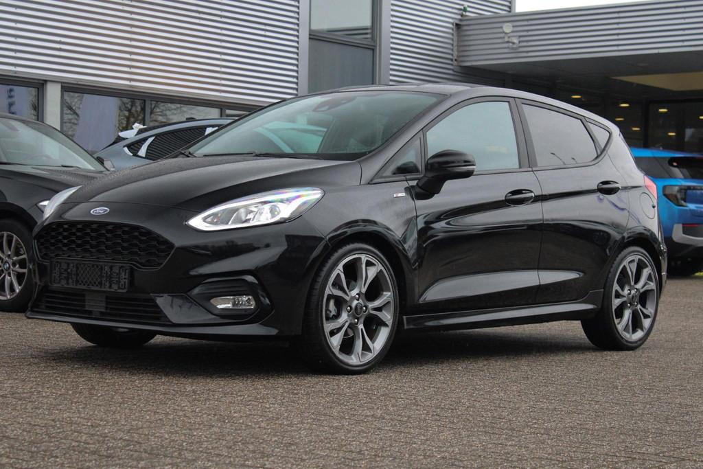 Ford Fiesta 1.0 EcoBoost ST-Line 95pk | 18 inch Lichtmetaal, Voorwielaandrijving, Gebruikt, 1064 kg, Zwart