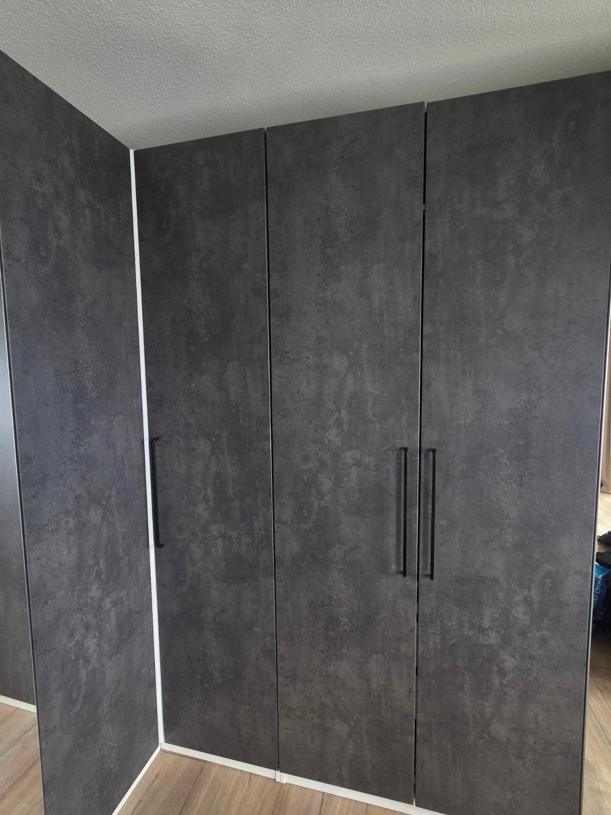 7 IKEA Pax kastdeuren antraciet/betonlook met handgrepen, Ophalen, Overige materialen, Minder dan 50 cm, 200 cm of meer