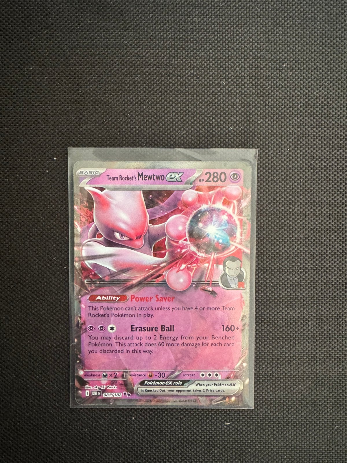 Team Rockets Mewtwo EX 081/182, Ophalen of Verzenden, Zo goed als nieuw