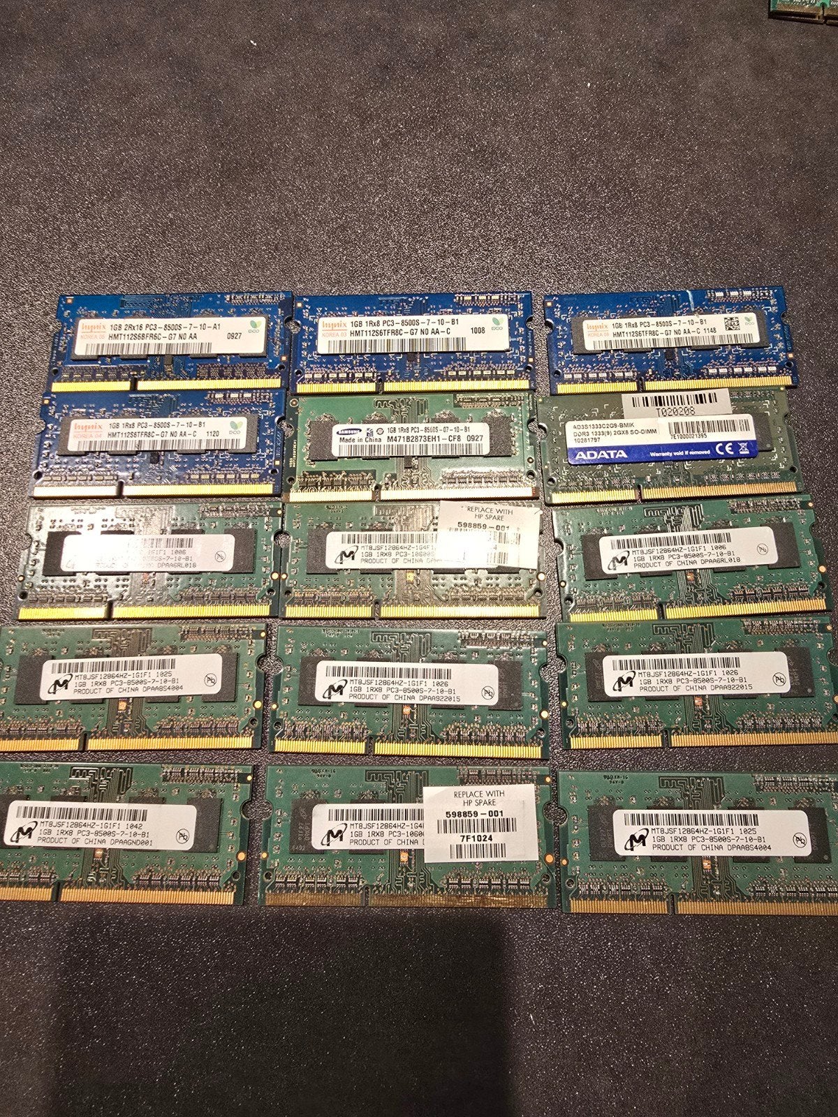 Partij DDR3 SO-DIMM laptopgeheugen (16GB totaal), Computers en Software, RAM geheugen, Ophalen, Gebruikt, DDR3, Laptop