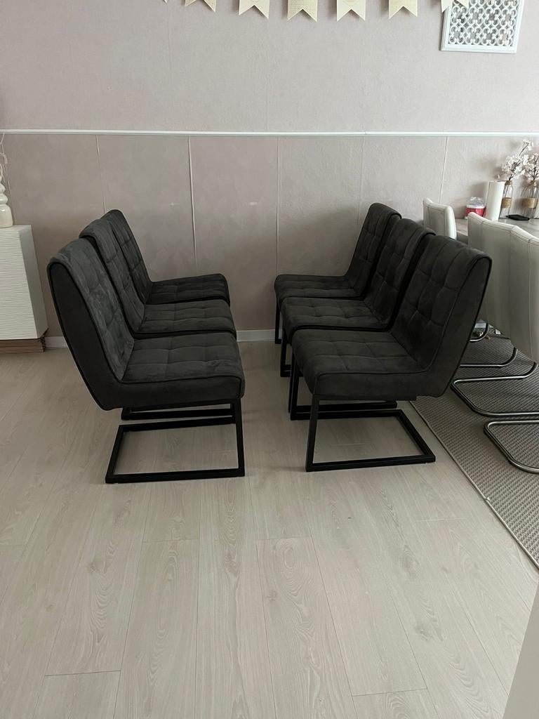 Mooie industriële eetkamerstoelen - set van 6, Huis en Inrichting, Stoelen, Zo goed als nieuw, Vijf, Zes of meer stoelen, Metaal