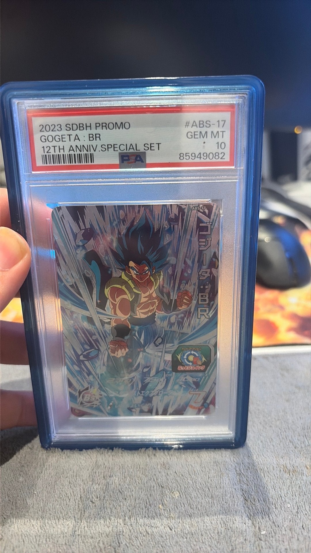 SUPER DRAGON BALL HEROES SS God Gogeta ABS-17 Bandai psa 10, Ophalen, Zo goed als nieuw, Foil