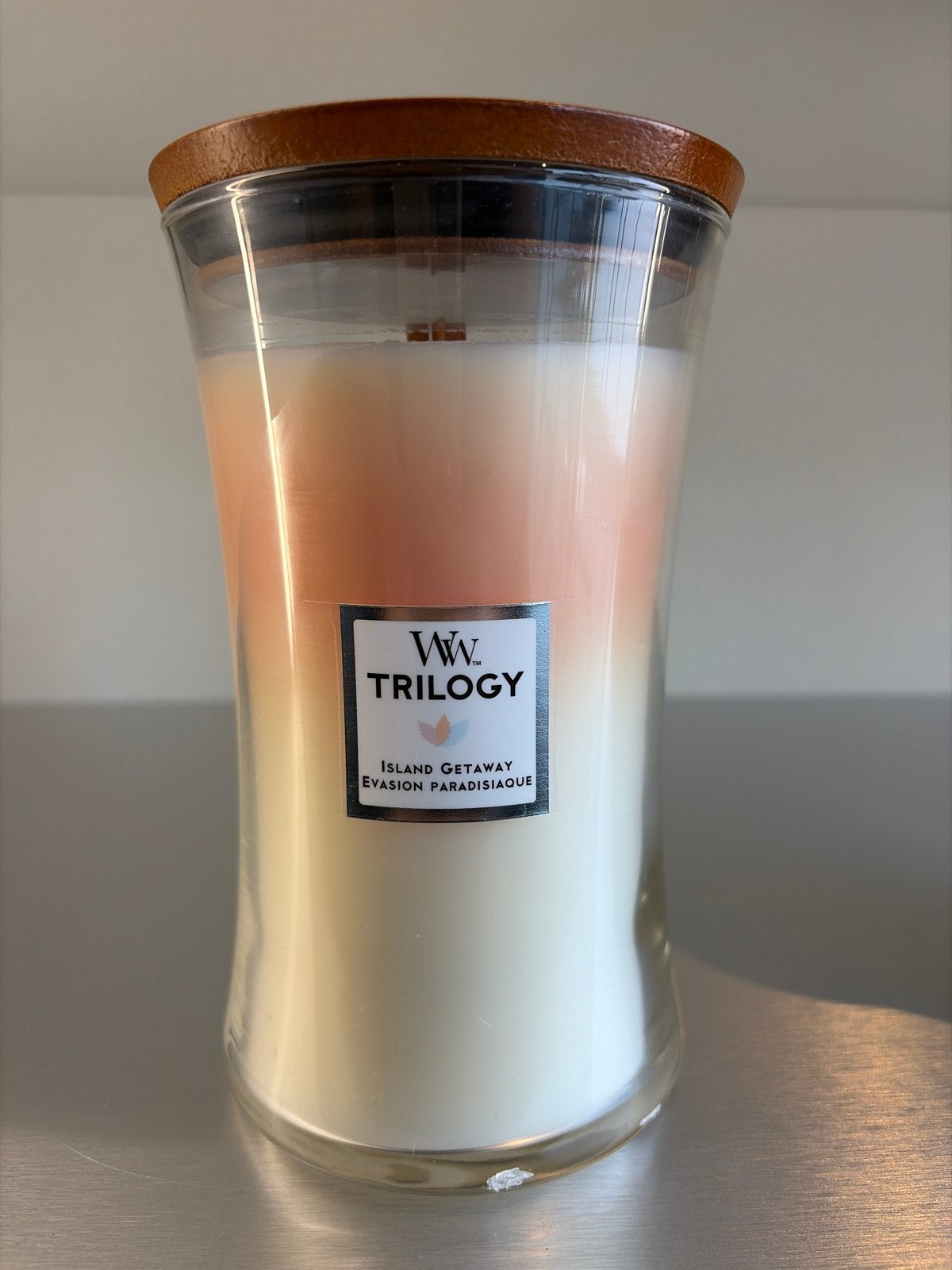 Woodwick Trilogy Island Getaway Grote Kaars, Meerkleurig, Woodwick, Ophalen of Verzenden, Kaars
