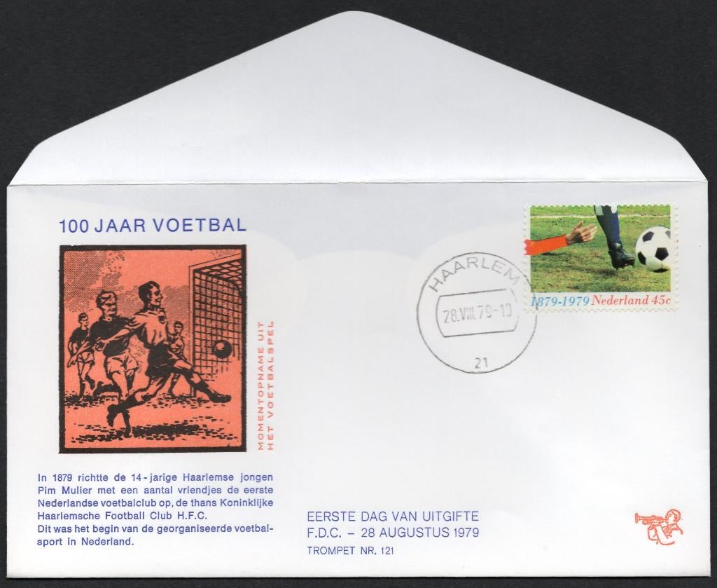 100 jaar voetbal - Pim Mulier - Haarlemsche Football Club, Verzenden, Envelop