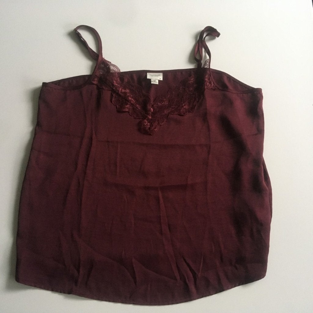 Top bordeaux jacqueline de yong maat 38, Maat 38/40 (M), Ophalen of Verzenden, Zonder mouw, Gedragen