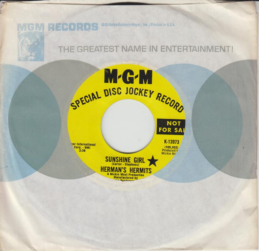 HERMAN's HERMITS - Sunshine Girl, Cd's en Dvd's, Vinyl Singles, Gebruikt, Originele persing, 7 inch, Single