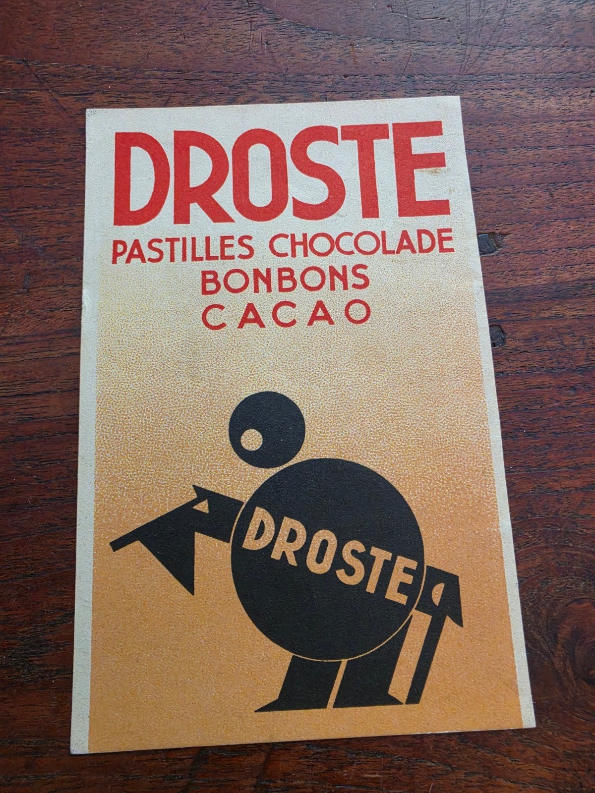 Droste van Rossum Troost reclame kaart, Ophalen of Verzenden, Gebruikt, Overige typen