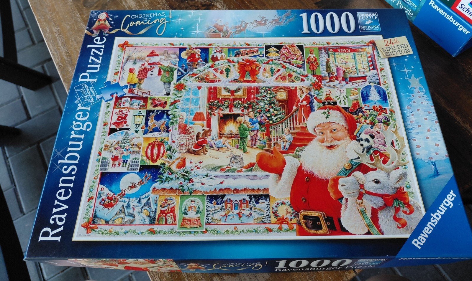 Kerstpuzzel 1000 stukjes Ravensburger, Ophalen of Verzenden, 500 t/m 1500 stukjes, Zo goed als nieuw, Legpuzzel
