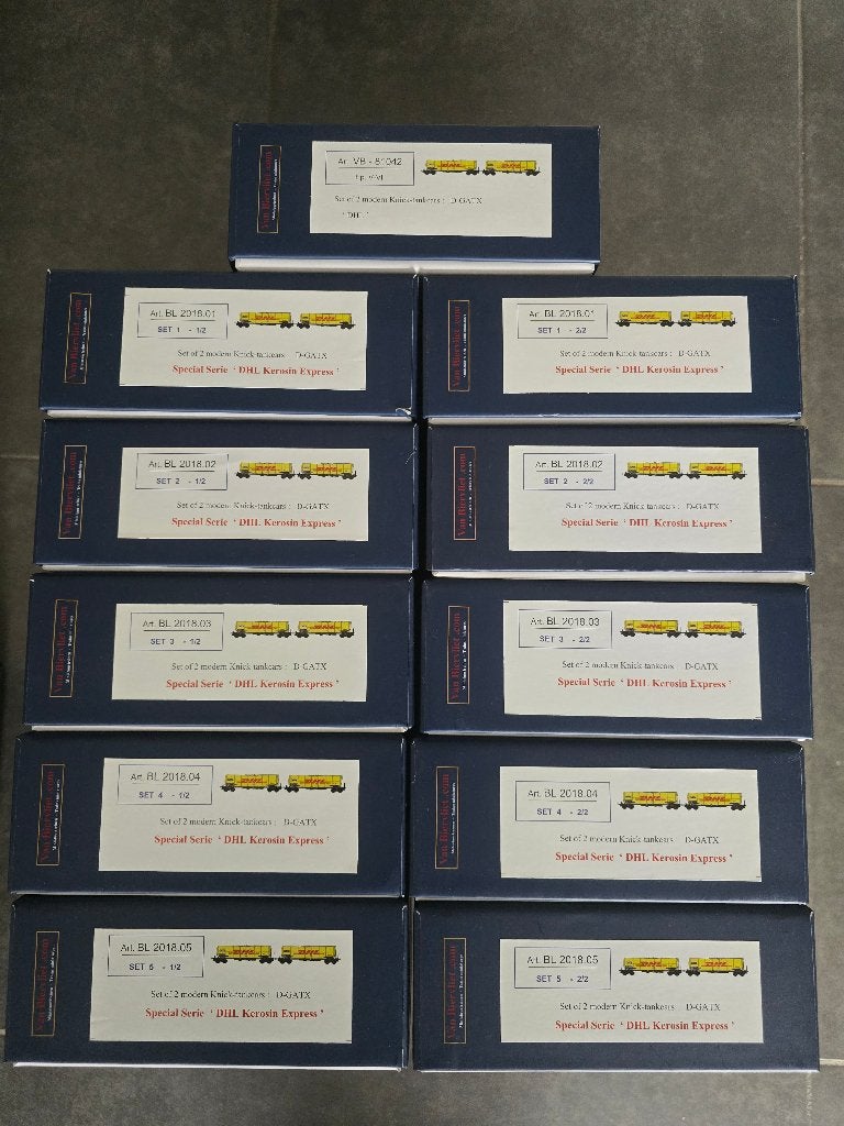 Van Biervliet 22 ketelwagens GATX / DHL Kerosine Express, Overige merken, Gelijkstroom, Ophalen of Verzenden, Nieuw
