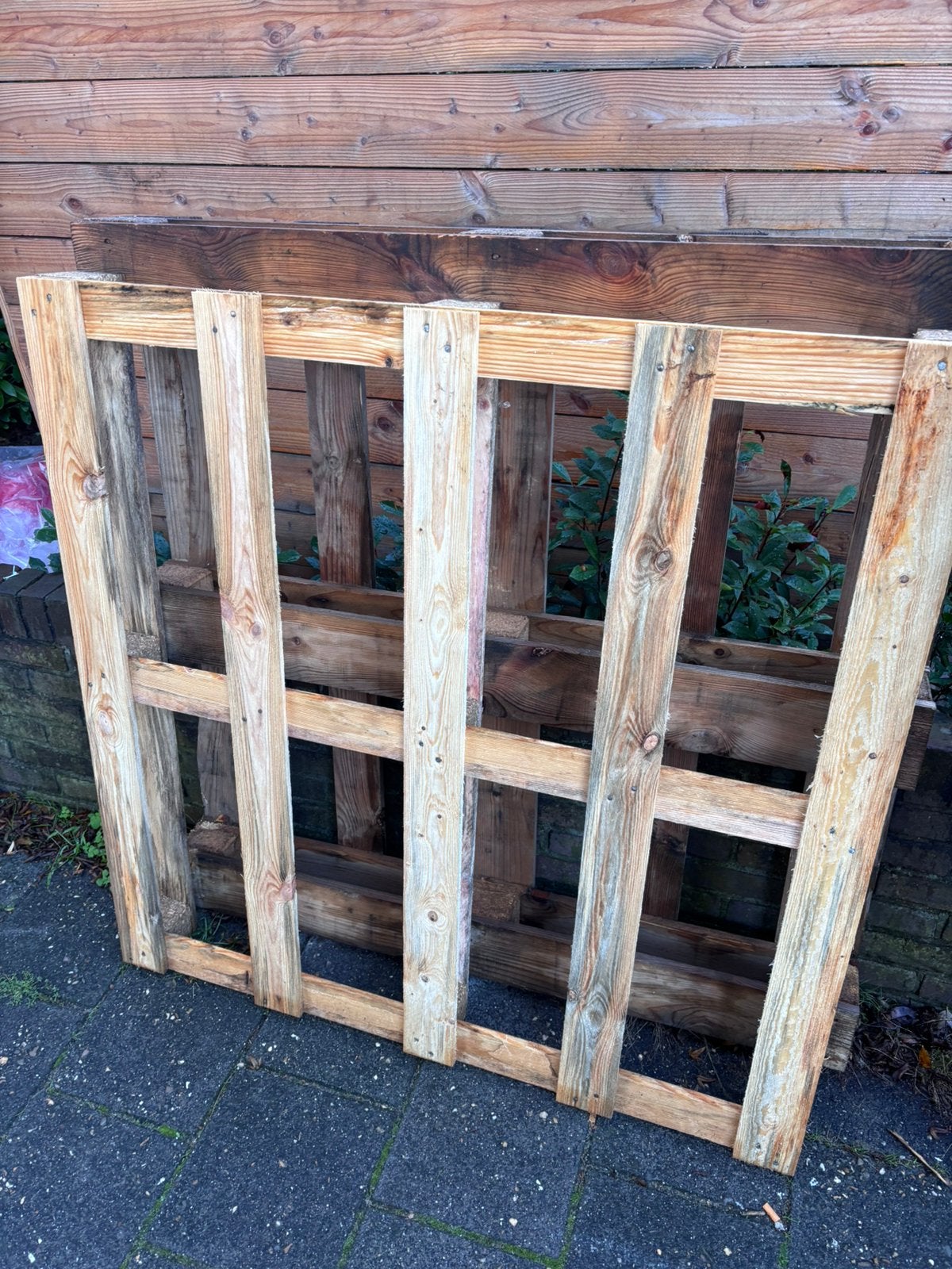 2 houten pallets gratis, Ophalen, Gebruikt, Pallet, Minder dan 200 cm
