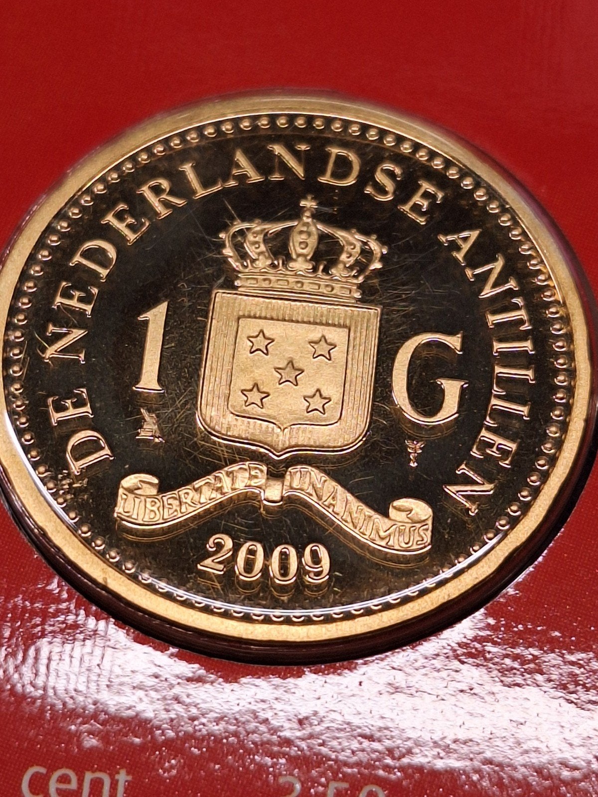 Nederlandse Antillen gulden 2009 fdc, Postzegels en Munten, Munten | Nederland, Ophalen of Verzenden, Koningin Beatrix, 1 gulden