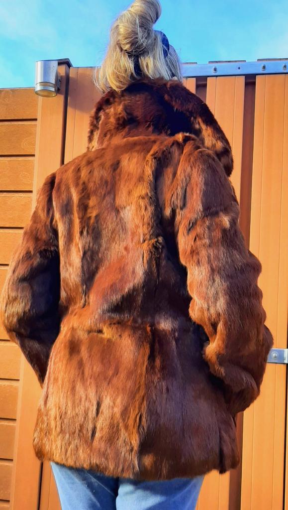 Korte NERTS bontjas - Mt 38 - Knuffelzachte supermooie MINK, Maat 38/40 (M), Overige typen, Exclusief Pelterijen, Bruin