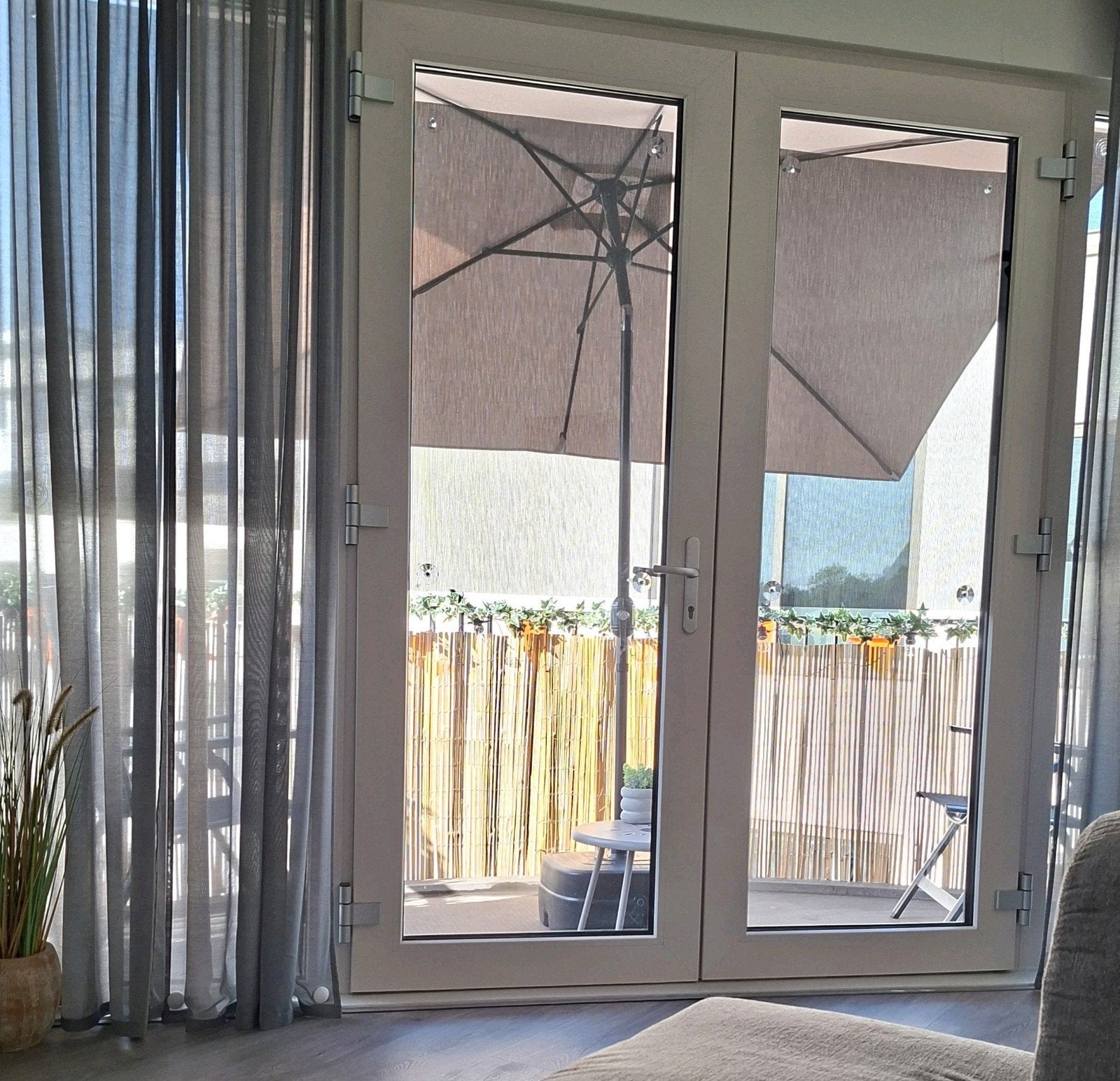 Parasol 275x200 cm Beige, Tuin en Terras, Ophalen