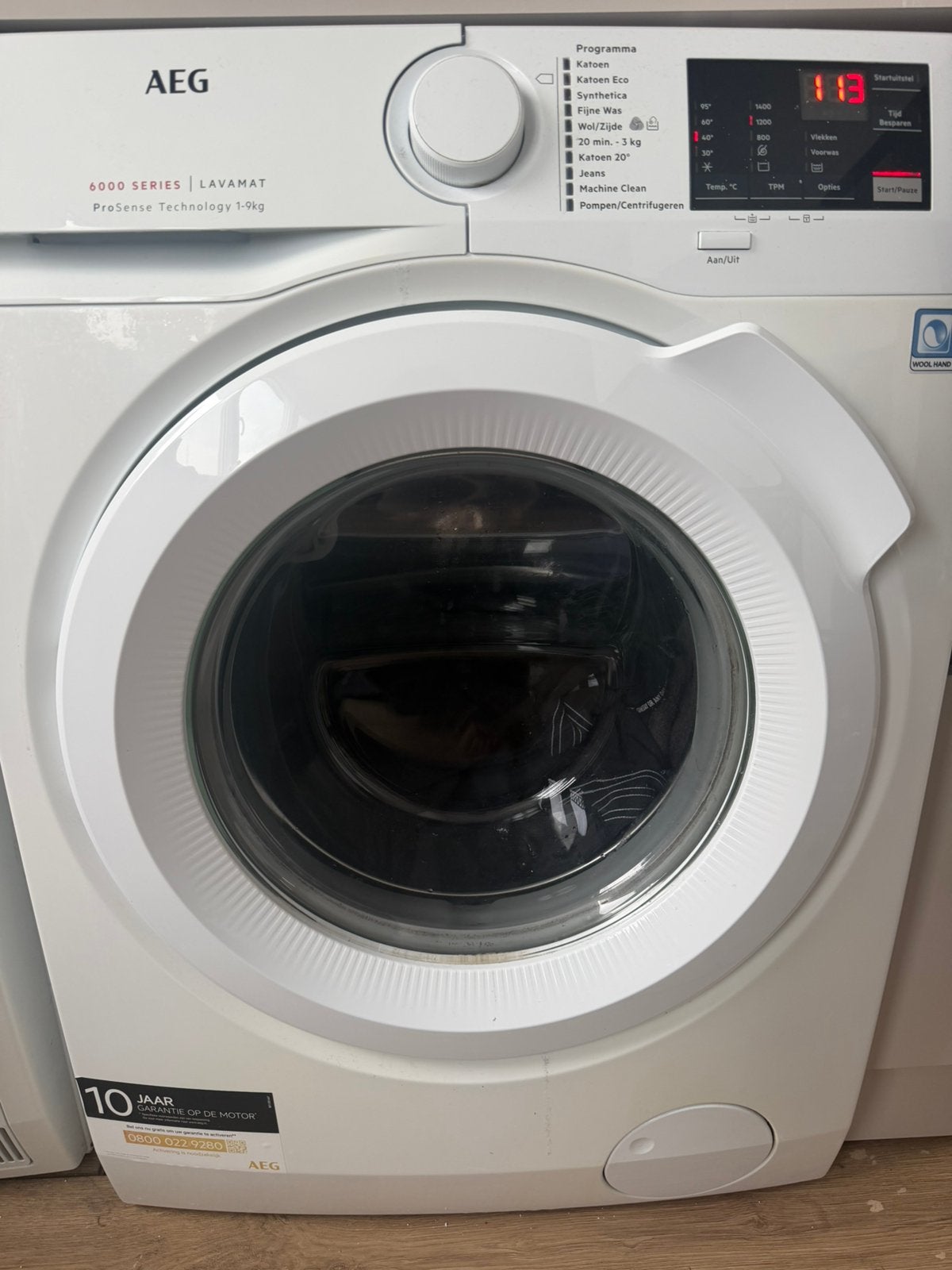 AEG wasmachine – 9 kg – moet snel weg!!, Ophalen, Zo goed als nieuw, 85 tot 90 cm, 1200 tot 1600 toeren