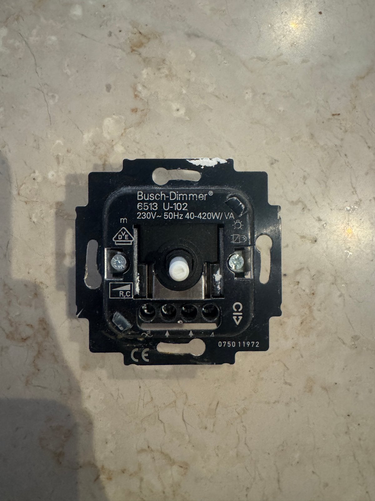 Busch-Dimmer 6513 U-102 40-420W/VA, Ophalen of Verzenden, Gebruikt, Busch-Jaeger, Dimmer