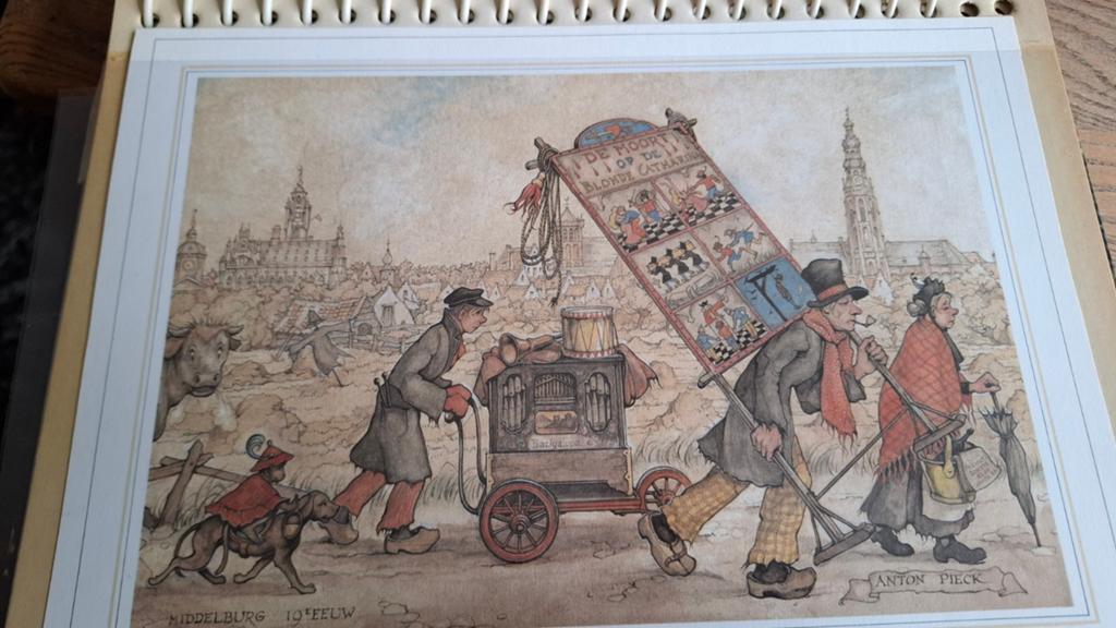 anton pieck 25 bij 20 cm middelburg, Ophalen of Verzenden