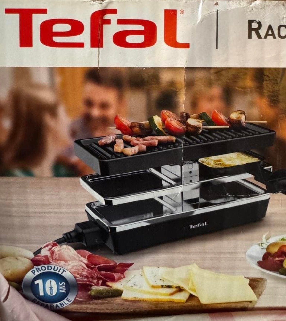 Tefal Raclette Grill Plug & Share - Uitbreidbaar tot 10 pers, Ophalen of Verzenden, Nieuw