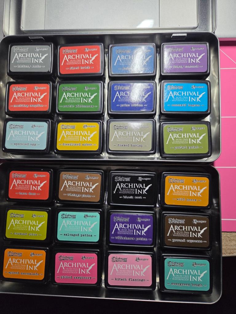 archival inkt distress kleuren mini's in doosjes, Ophalen of Verzenden, Zo goed als nieuw, Inkt, Foam of Stempelhouder