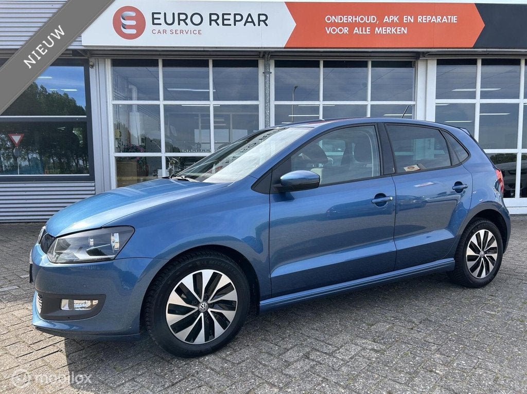 Volkswagen Polo 1.0 BlueMotion Edition, Auto's, Voorwielaandrijving, Stof, 95 pk, Blauw