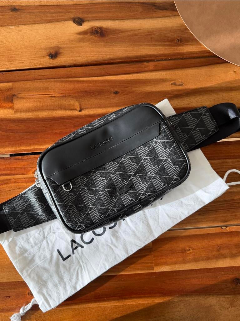 Lacoste The Blend Men's Bag, Monogram, Ophalen of Verzenden, Zo goed als nieuw, Zwart