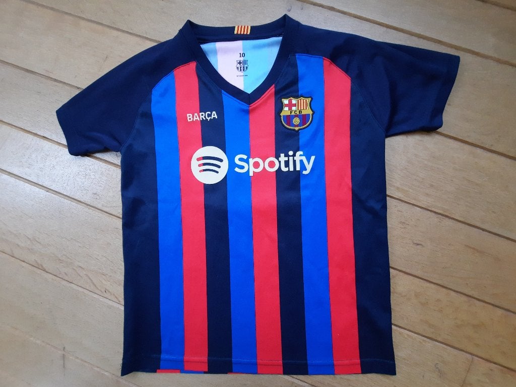 FC Barcelona voetbalshirt 2022-2023 maat 140, Ophalen of Verzenden, Zo goed als nieuw, Jongen of Meisje, Jurk of Rok