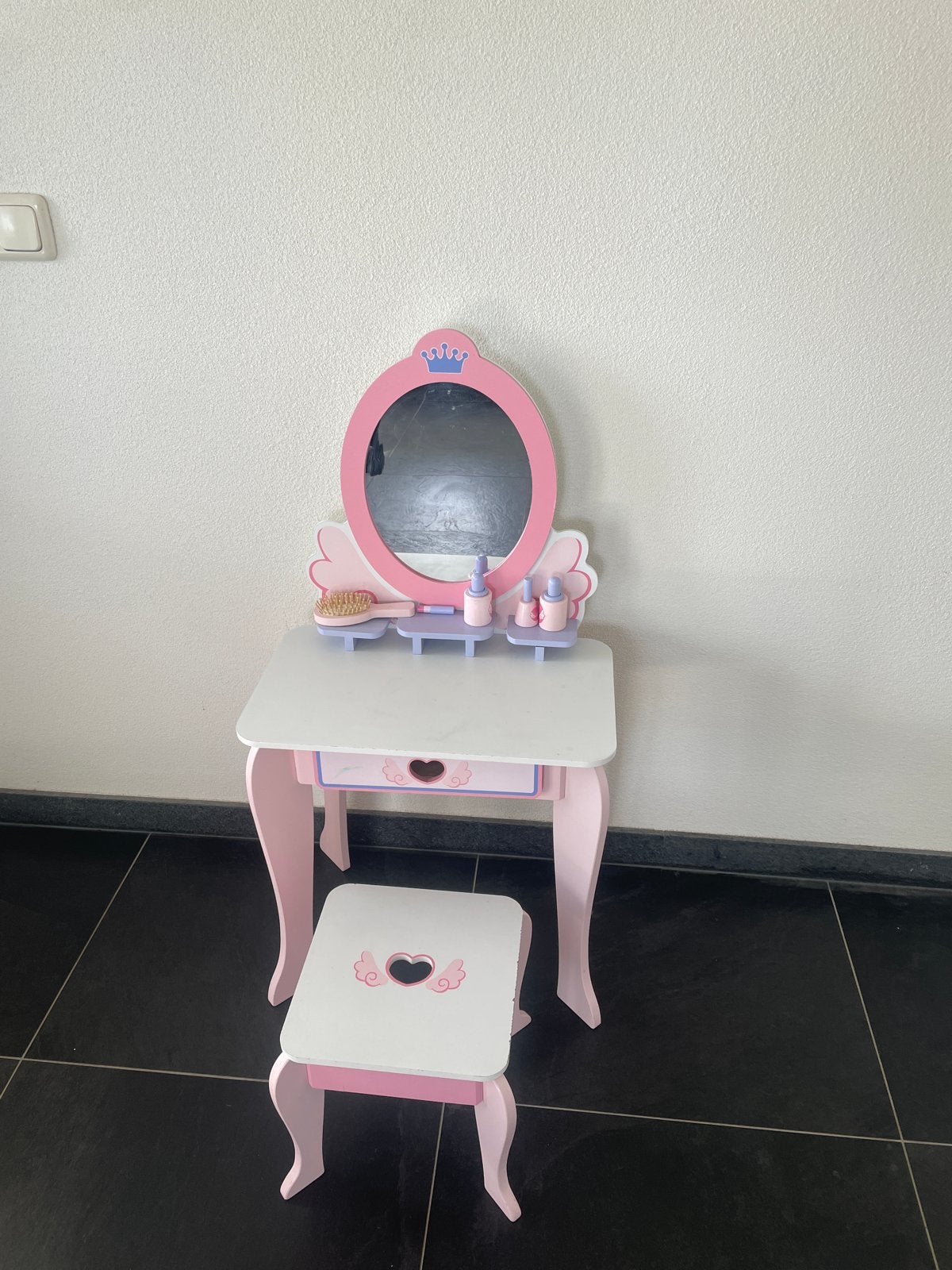 Kaptafel met krukje voor kinderen, Ophalen of Verzenden, Gebruikt, Overige typen