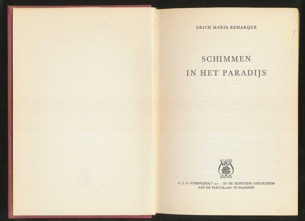 ERICH MARIA REMARQUE: Schimmen in het paradijs, Boeken, Ophalen of Verzenden, Gelezen, Nederland