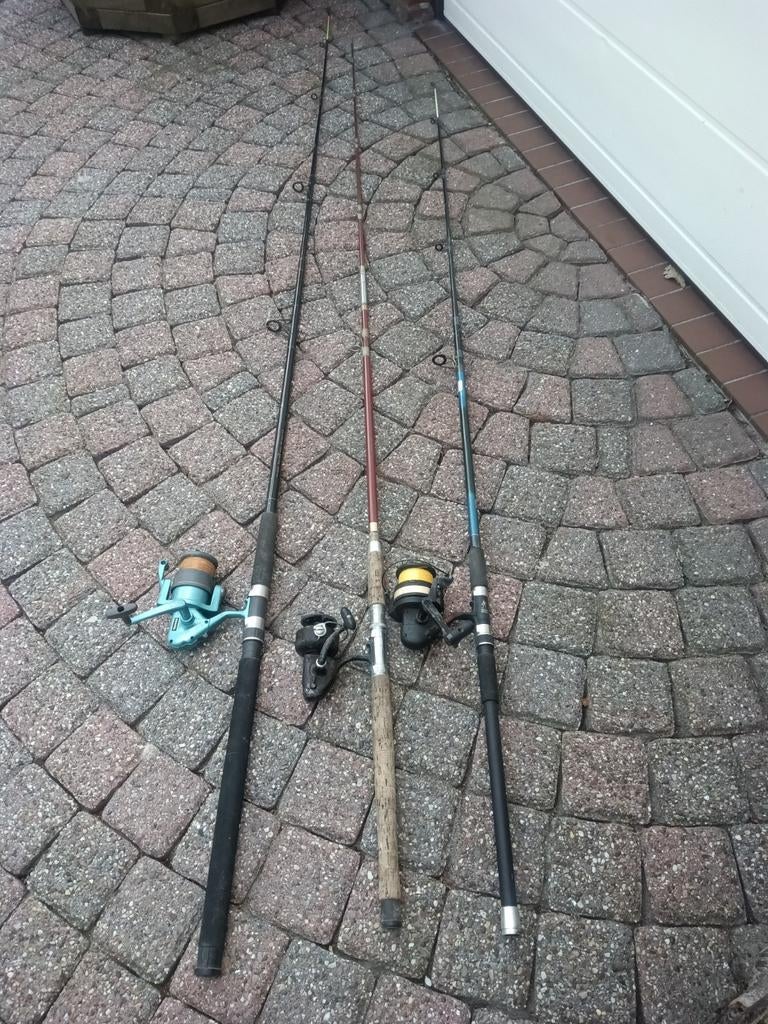 Zee  Hengels.met zware molens,, Watersport en Boten, Hengelsport | Zeevissen, Ophalen, Werphengel
