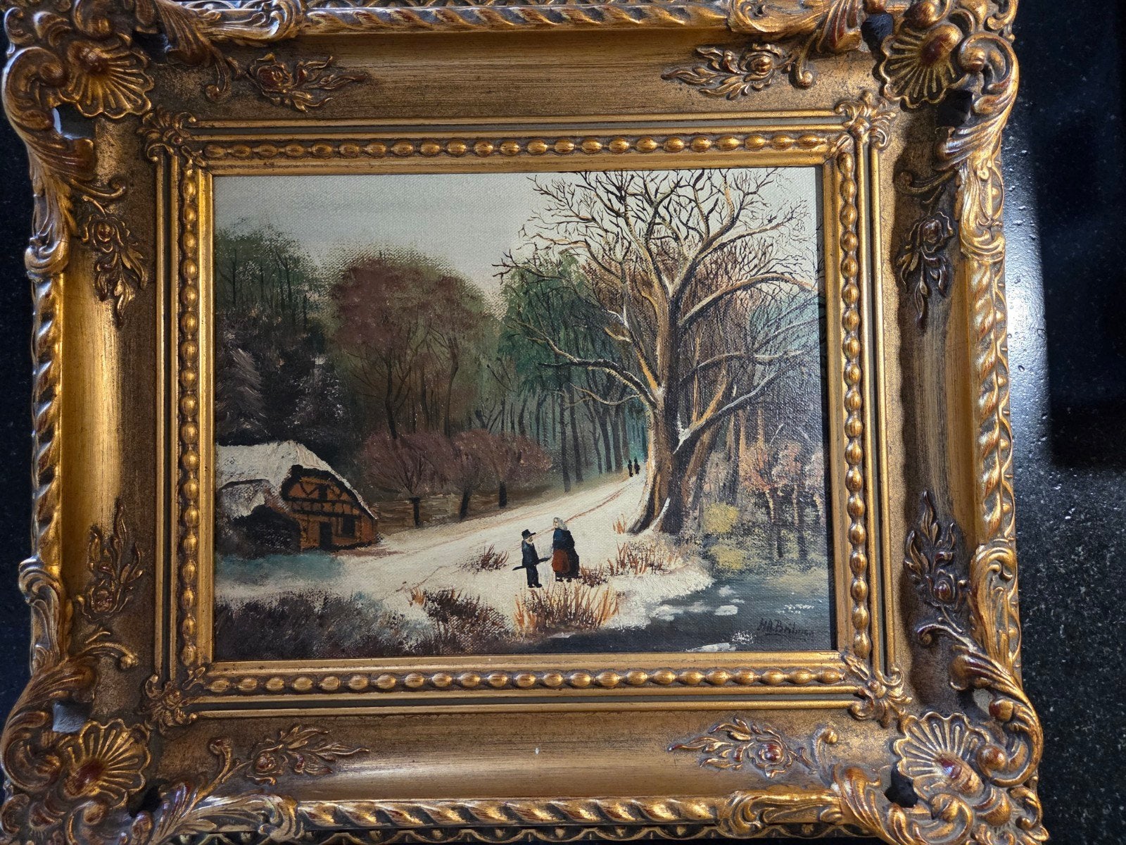 Sfeervol Winterlandschap  Harry BrilmanTwentse Kunstschilder, Antiek en Kunst, Ophalen of Verzenden
