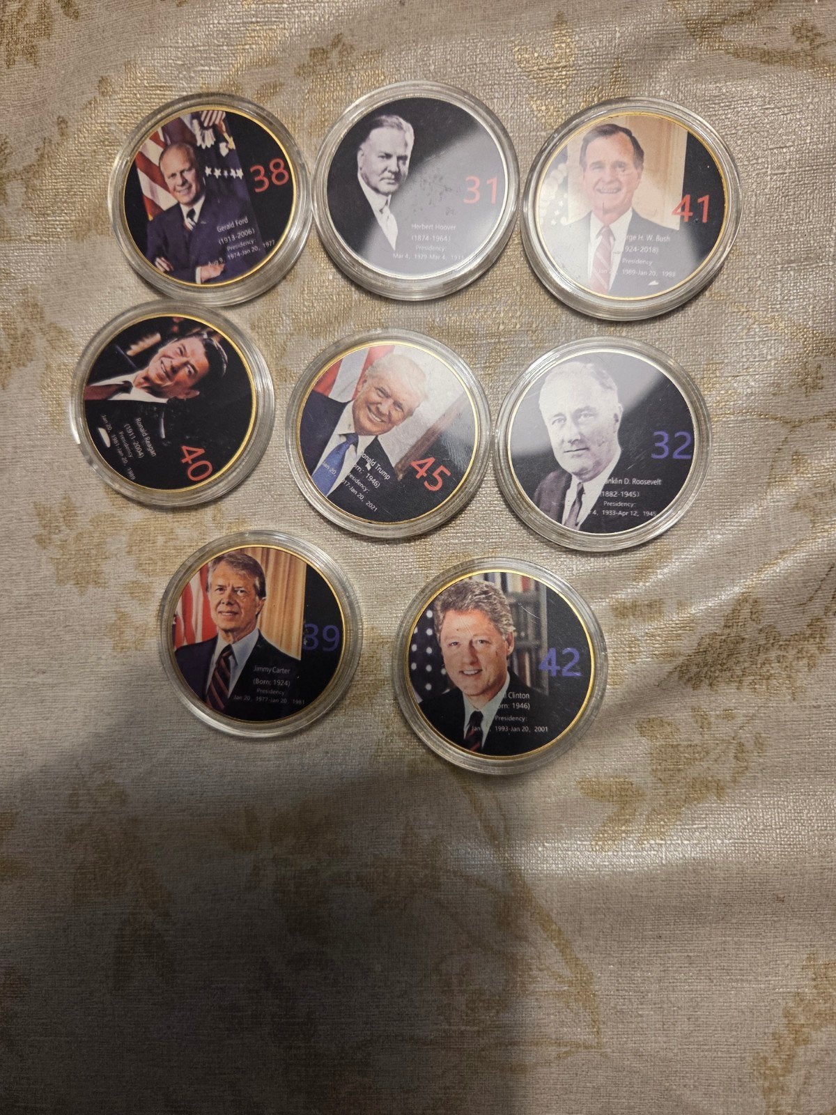 Verzameling van 8 Amerikaanse Presidenten Munten, Verzamelen, Ophalen of Verzenden, Nieuw