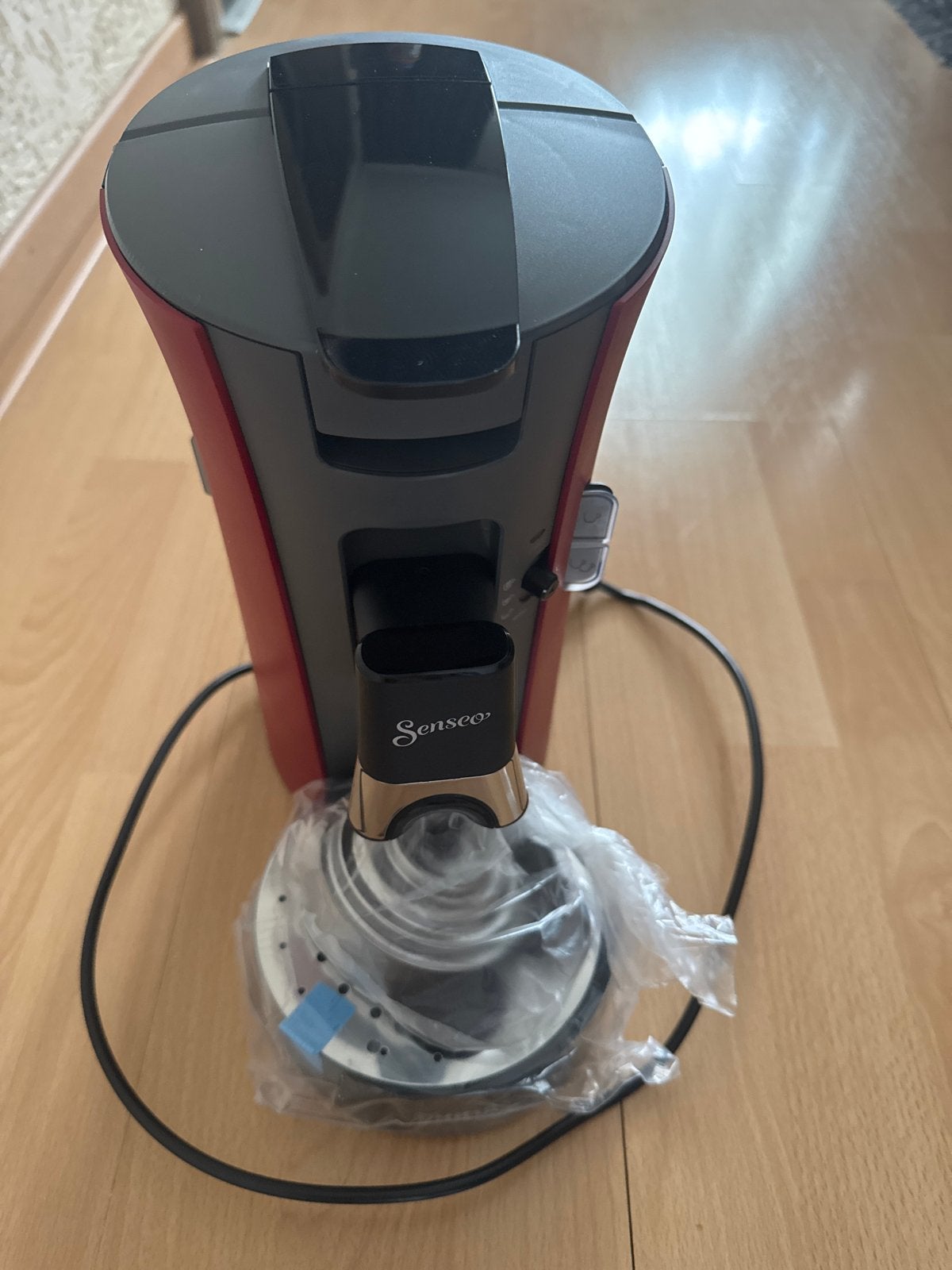 Senseo Koffiepadmachine Rood -  Nieuw zonder doos, Ophalen of Verzenden, 1 kopje, Koffiepads en cups, Afneembaar waterreservoir
