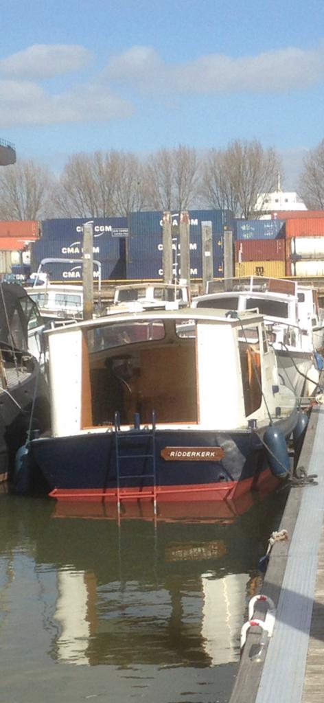 Te koop motor kruizer platbodem met yanmar motor, Ophalen of Verzenden, Gebruikt, Staal, Diesel