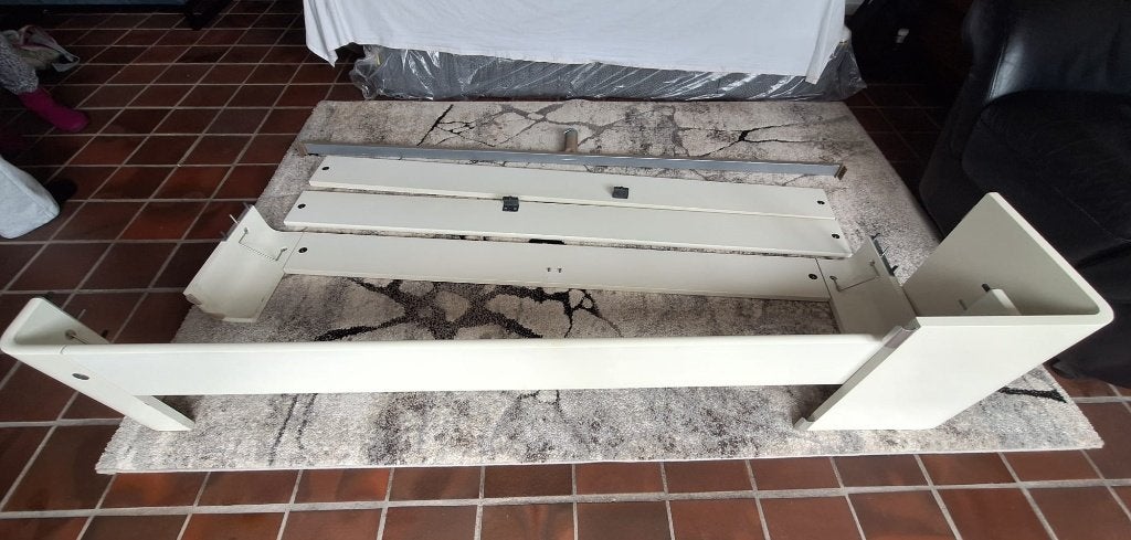 Aupingbed 180x200 elektrisch onderstel en 2 matrassen, Huis en Inrichting, Slaapkamer | Bedden, Ophalen, Verstelbaar, Wit, Tweepersoons