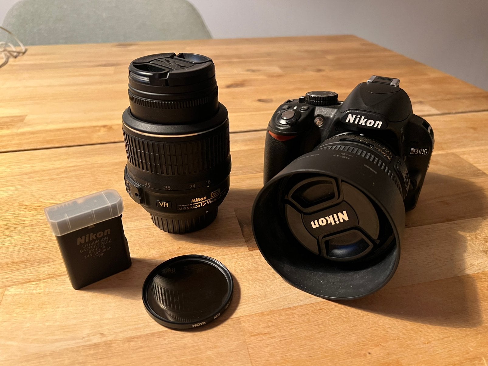 Nikon D3100 spiegelreflexcamera, Audio, Tv en Foto, Ophalen, Overige typen, Nikon, Zo goed als nieuw