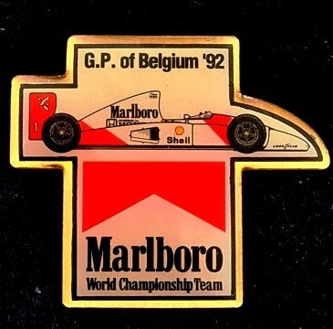 Marlboro G.P. of Belgian '92 pin, Verzenden, Nieuw, Transport, Speldje of Pin