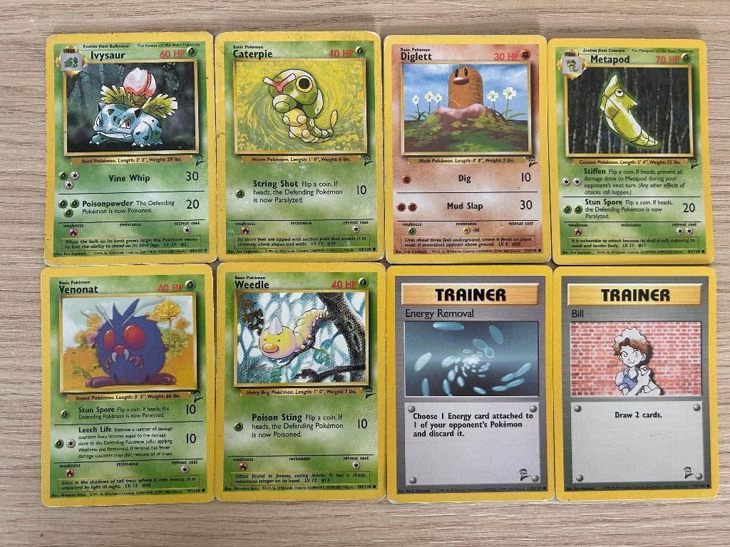 Pokemon Cards (EN): Base Set 2 x 8, Ophalen of Verzenden, Gebruikt, Meerdere kaarten