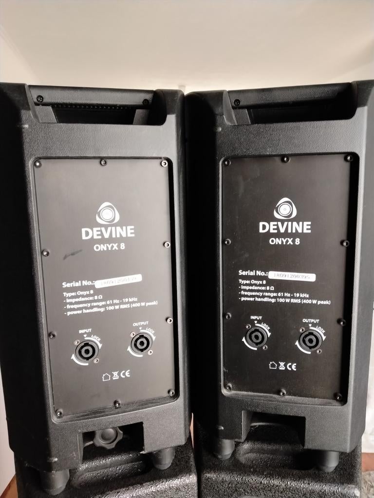 Devine Onyx 8 Passieve Luidsprekers (Set van 2), Overige merken, Gebruikt, Ophalen of Verzenden, 120 watt of meer