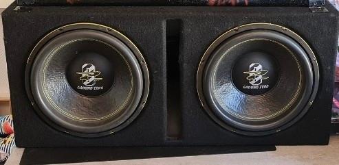 Ground Zero Subwoofer Kist - Dubbele Subwoofers, Ophalen of Verzenden, Gebruikt