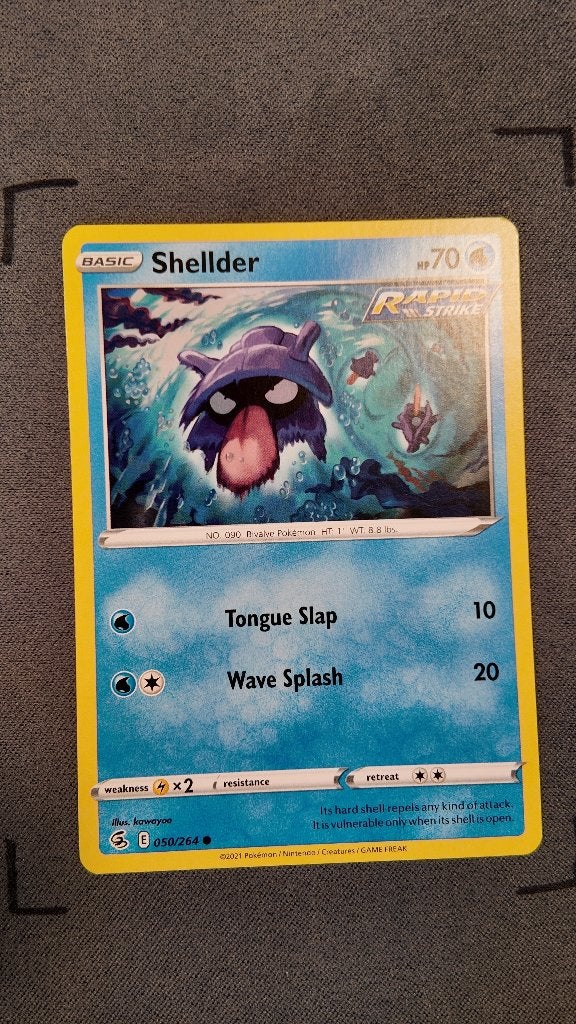 Shellder 50 Fusion Strike | Pokemon kaart, Ophalen, Zo goed als nieuw, Losse kaart