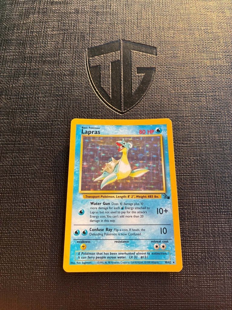 Lapras - Fossil set - Pokémonkaart, Ophalen of Verzenden, Zo goed als nieuw, Losse kaart, Foil