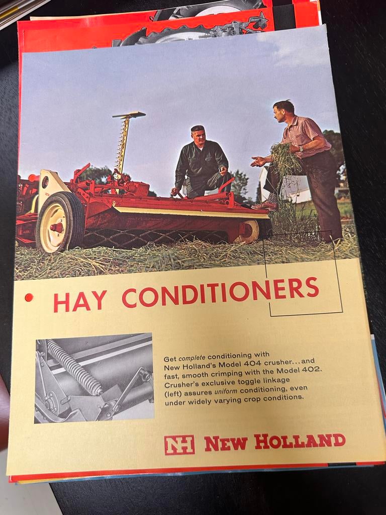 Oude New Holland folder - Hay Conditioners jaren '60, Ophalen of Verzenden, Zo goed als nieuw