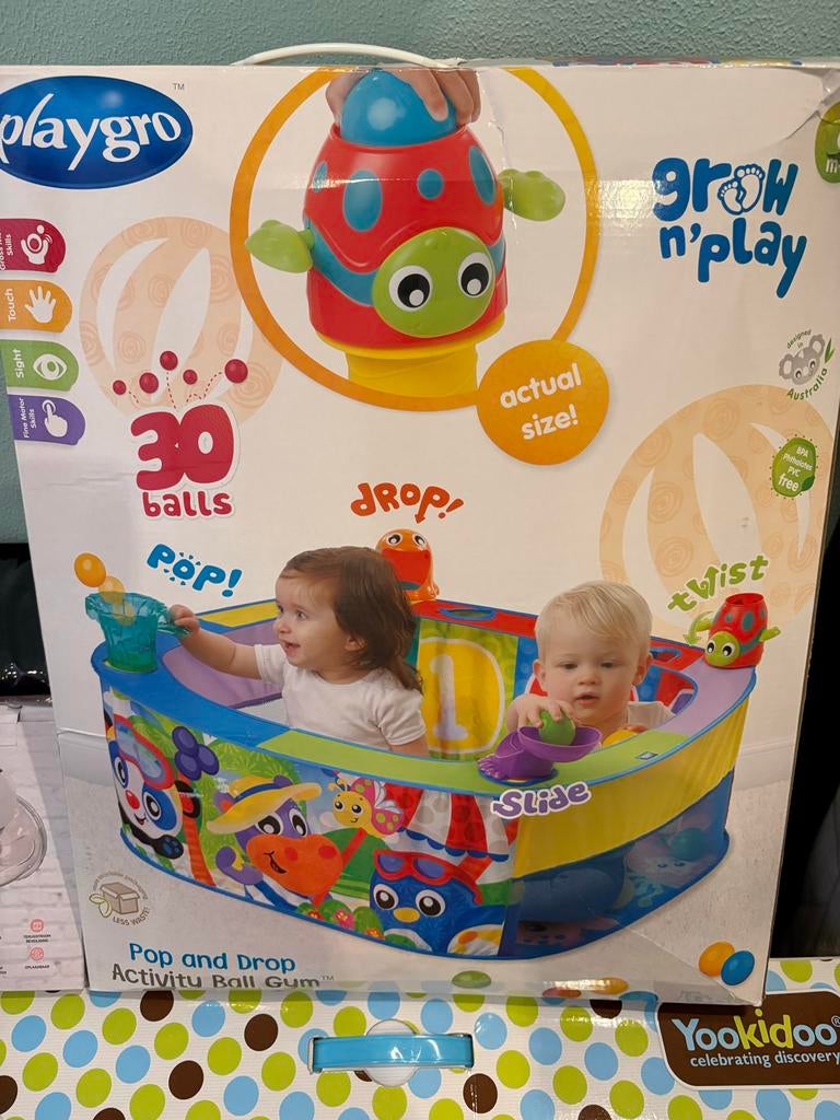 Playgro Pop and Drop Activiteit Ballenbak met 30 Ballen, Ophalen, Zo goed als nieuw, Overige typen