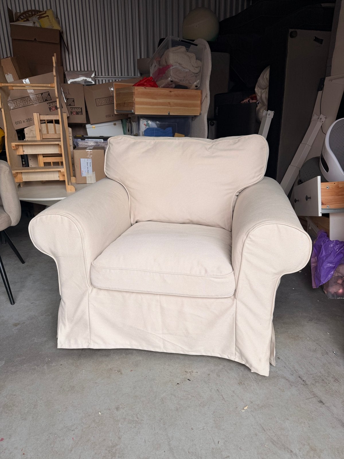 Ikea EKTORP Fauteuil - Comfortabele en Tijdloze Stoel, Ophalen, Gebruikt, Stof, 100 tot 125 cm