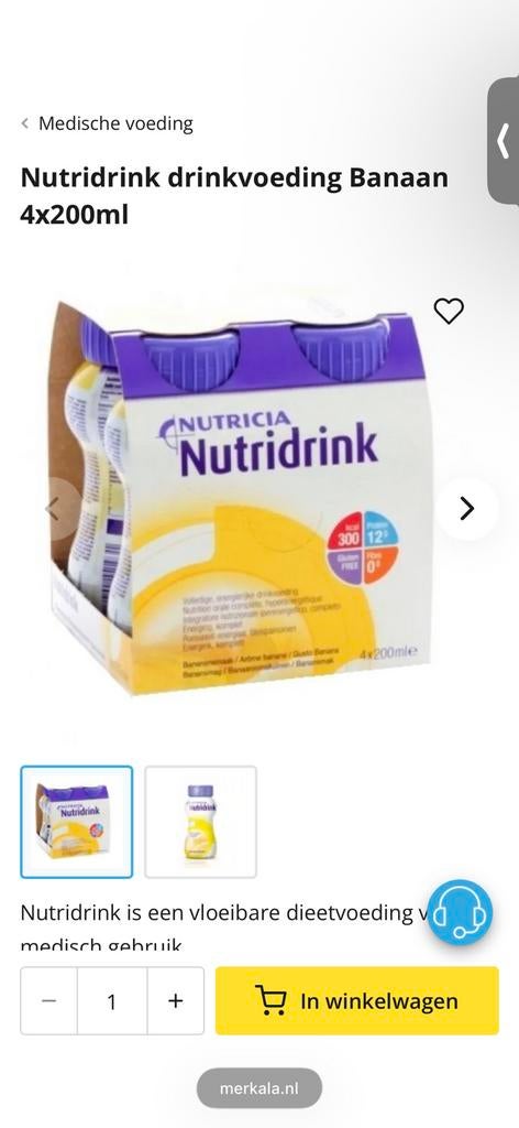 Nutri drankjes, Ophalen of Verzenden, Zo goed als nieuw, Overige typen