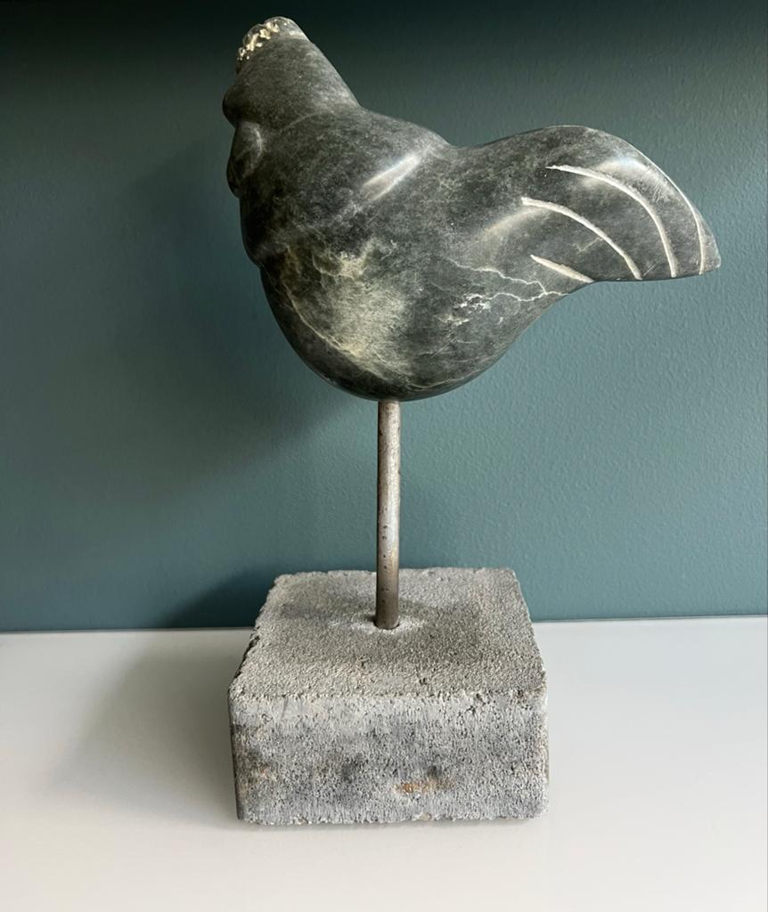 Spekstenen beeld van een haan , 27 cm hoog, Ophalen of Verzenden