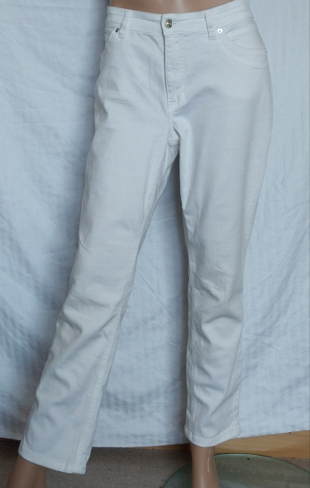 MAC Stretch Jeans,  Maat 44, Wit, Maat 42/44 (L), Ophalen of Verzenden, Zo goed als nieuw