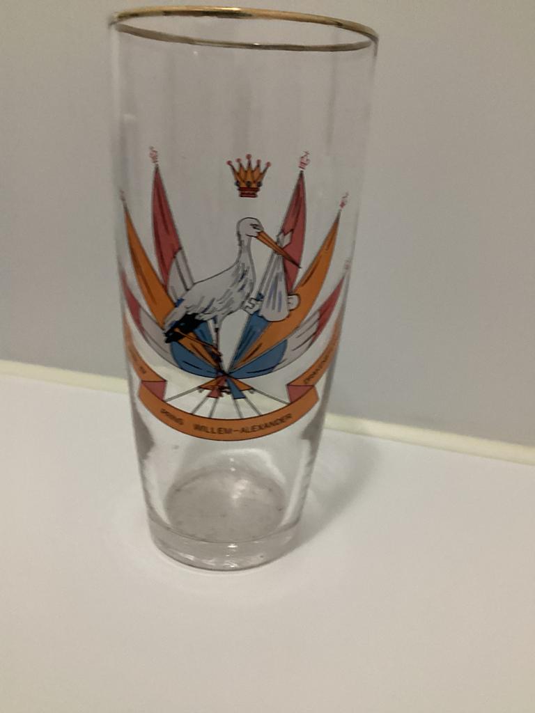 Geboorte glas Willem- Alexander, Verzamelen, Ophalen of Verzenden, Zo goed als nieuw, Nederland, Overige typen