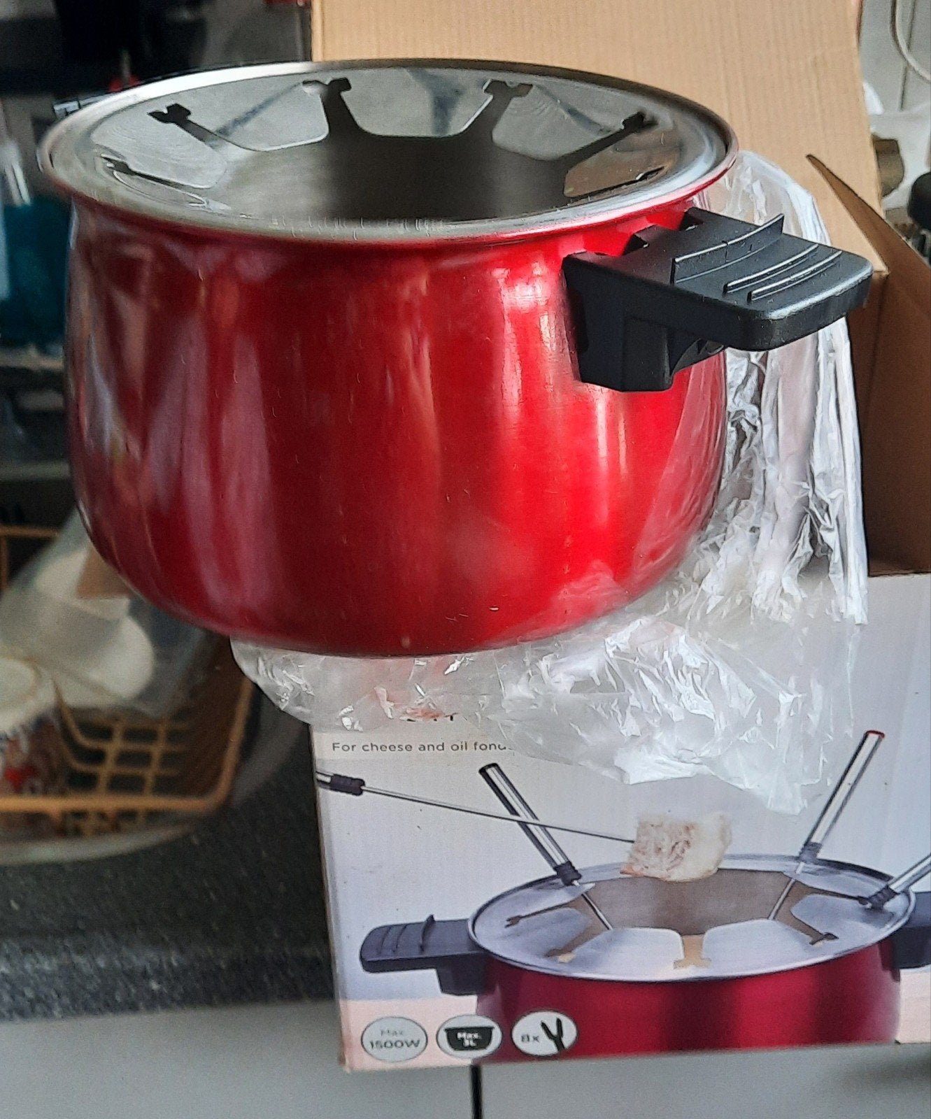 Elektrische fonduepan, nieuw in doos, Witgoed en Apparatuur, Fonduesets, Ophalen, Nieuw, Elektrisch, Fonduepan