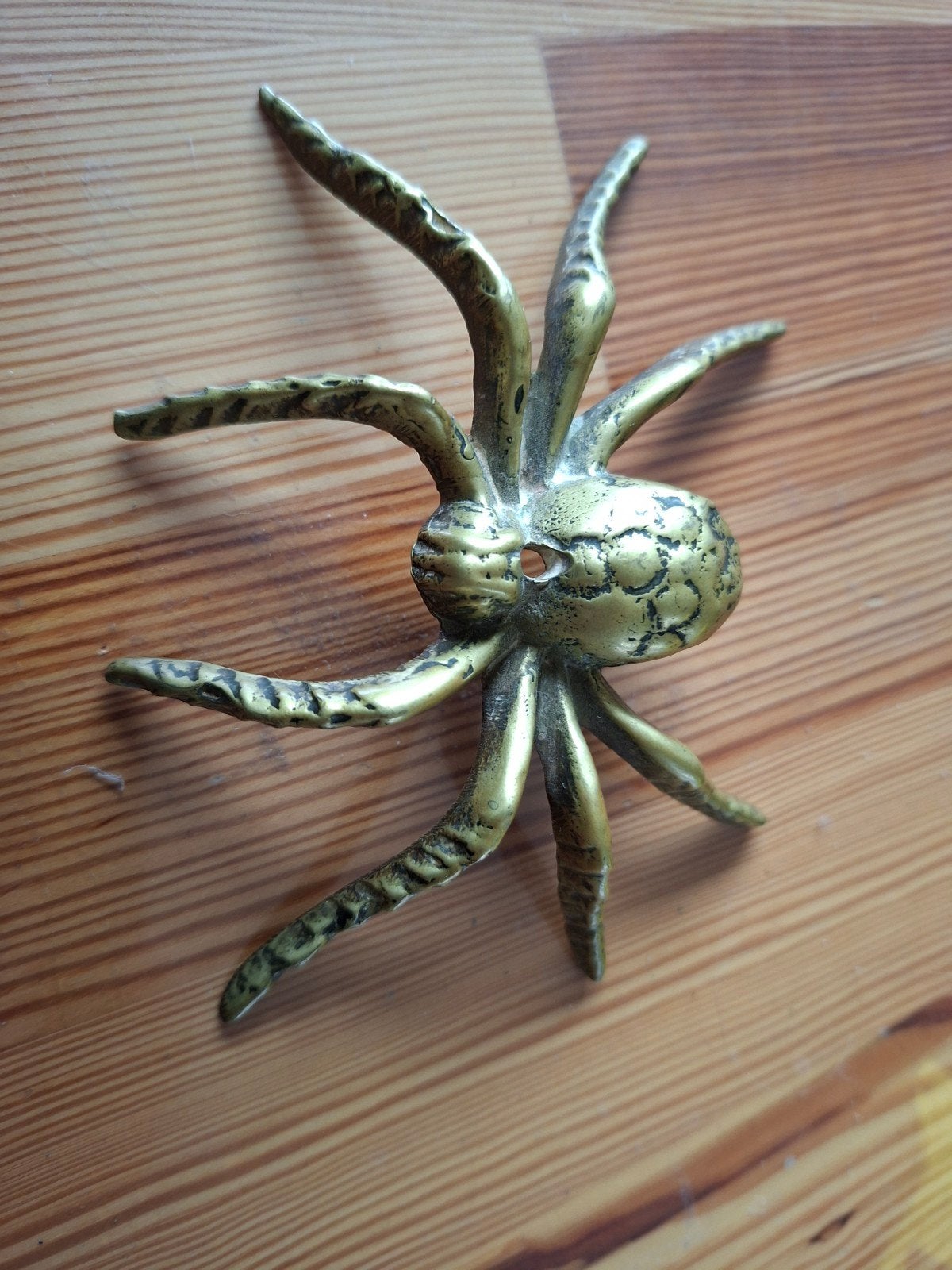 Vintage messing spinnenbeeldje - decoratief object, Ophalen